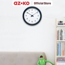 AZKO Forhom 30 cm Kohi Jam Dinding Plastik - Hitam/Putih Wall Clock Jam Tembok Analog Aesthetic Dekorasi Rumah Hiasan Dinding