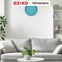 AZKO Forhom 35 cm Olad Jam Dinding Plastik - Hijau Wall Clock Jam Tembok Analog Aesthetic Dekorasi Rumah Hiasan Dinding
