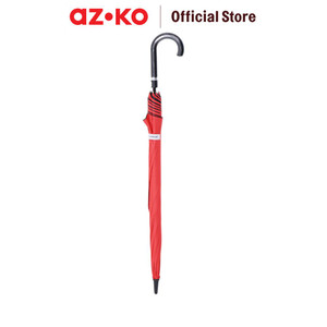 AZKO Passport 122 cm Payung Stick Revolve Frame - Merah Folding Umbrella Auto Umbrella Alat Peneduh Payung Lipat Travel Pelindung Hujan Payung Otomatis Terbuka