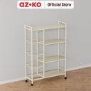 AZKO Stora Cucina Rak Penyimpanan Dengan Roda & Keranjang Organizer Serbaguna Tempat Simpan Barang Multifungsi Rak Storage Perlengkapan Rumah Tangga