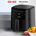AZKO Kris 3 ltr Air Fryer Digital 800 Watt - Hitam Alat Masak Goreng Pembuat Makanan Penggoreng Tanpa Minyak Elektronik Dapur
