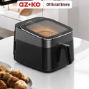 AZKO Klaz 6.5 ltr Air Fryer Digital 1200 Watt- Hitam Alat Masak Goreng Pembuat Makanan Penggoreng Tanpa Minyak Elektronik Dapur
