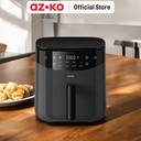 AZKO Kris 3 ltr Air Fryer Digital Touch Screen 800 Watt - Hitam Alat Masak Goreng Pembuat Makanan Penggoreng Tanpa Minyak Elektronik Dapur