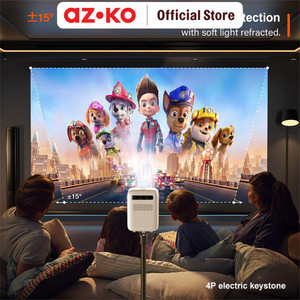 AZKO Klaz Projector Android Version 720P B1 - Putih Proyektor Portabel Elektronik Rumah Tangga Alat Presentasi