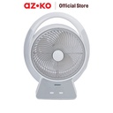 AZKO Krisbow 14 inci Kipas Angin Meja Emergency Rechargble - Putih Desk Fan Penyejuk Ruangan Kipas Baling-Baling