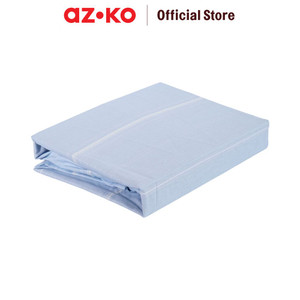 AZKO Sleeplite Set Seprai Katun Stripe - Biru Sprei Motif Seprai Aesthetic Seprei Sheet Set Bed Sheet Aksesoris Tempat Tidur Set Sarung Bantal Sarung Guling