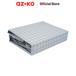 AZKO Sleeplite Set Seprai Katun - Abu-Abu Sprei Motif Seprai Aesthetic Seprei Sheet Set Bed Sheet Aksesoris Tempat Tidur Set Sarung Bantal Sarung Guling