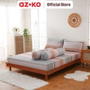 AZKO Sleeplite Set Seprai Microfiber Stripe Zen Sprei Motif Seprai Aesthetic Seprei Sheet Set Bed Sheet Aksesoris Tempat Tidur Set Sarung Bantal Sarung Guling