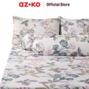 AZKO Sleeplite Set Seprai Microfiber Flower Vera Sprei Motif Seprai Aesthetic Seprei Sheet Set Bed Sheet Aksesoris Tempat Tidur Set Sarung Bantal Sarung Guling