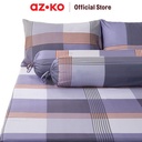 AZKO Sleeplite Set Seprai Microfiber Stripe Lucas Sprei Motif Seprai Aesthetic Seprei Sheet Set Bed Sheet Aksesoris Tempat Tidur Set Sarung Bantal Sarung Guling