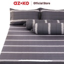 AZKO Sleeplite Set Seprai Microfiber Stripe Louis Sprei Motif Seprai Aesthetic Seprei Sheet Set Bed Sheet Aksesoris Tempat Tidur Set Sarung Bantal Sarung Guling