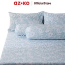 AZKO Sleeplite Set Seprai Microfiber Nova Flower Sprei Motif Seprai Aesthetic Seprei Sheet Set Bed Sheet Aksesoris Tempat Tidur Set Sarung Bantal Sarung Guling