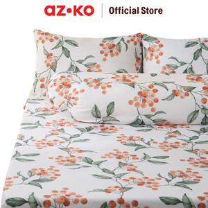 AZKO Sleeplite Set Seprai Microfiber Flower Isha Sprei Seprai Aesthetic Seprei Sheet Set Bed Sheet Aksesoris Tempat Tidur Set Sarung Bantal Sarung Guling