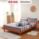 AZKO Sleeplite Set Seprai Microfiber Stripe Enzo Sprei Motif Seprai Aesthetic Seprei Sheet Set Bed Sheet Aksesoris Tempat Tidur Set Sarung Bantal Sarung Guling
