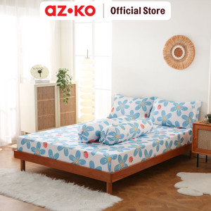 AZKO Sleeplite Set Seprai Microfiber Flower Abby Sprei Motif Seprai Aesthetic Seprei Sheet Set Bed Sheet Aksesoris Tempat Tidur Set Sarung Bantal Sarung Guling