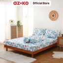 AZKO Sleeplite Set Seprai Microfiber Flower Abby Sprei Motif Seprai Aesthetic Seprei Sheet Set Bed Sheet Aksesoris Tempat Tidur Set Sarung Bantal Sarung Guling