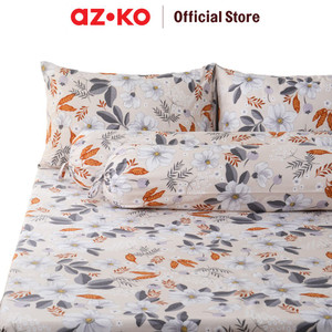 AZKO Sleeplite Set Seprai Microfiber Flower Anya Seprai Motif Seprai Aesthetic Seprei Sheet Set Bed Sheet Aksesoris Tempat Tidur Set Sarung Bantal Sarung Guling