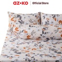 AZKO Sleeplite Set Seprai Microfiber Flower Anya Seprai Motif Seprai Aesthetic Seprei Sheet Set Bed Sheet Aksesoris Tempat Tidur Set Sarung Bantal Sarung Guling