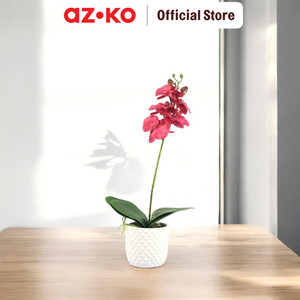 AZKO Arthome Bunga Artifisial Anggrek S Tumbuhan Buatan Bunga Hias Cantik Sintetis Tanaman Artificial Dekorasi Flower Pajangan Rumah Serbaguna Hiasan Properti Foto