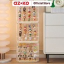 AZKO Stora 37X19.5X32.5 cm Kotak Pajang Action Figure 3 Tingkat - Putih Ivory Display Box Tempat Koleksi Pajangan Storage Tempat Hiasan Dekorasi Rumah