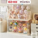 AZKO Stora 30X18X21 cm Kotak Pajang Action Figure Double Square - Putih Ivory Display Box Tempat Koleksi Pajangan Storage Tempat Hiasan Dekorasi Rumah