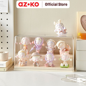 AZKO Stora 28X12.5X16.5 cm Kotak Pajang Action Figure Double Square - Putih Ivory Display Box Tempat Koleksi Pajangan Storage Tempat Hiasan Dekorasi Rumah
