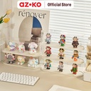 AZKO Stora 31.5X9X10 cm Kotak Pajang Action Figure Double Round - Putih Ivory Display Box Tempat Koleksi Pajangan Storage Tempat Hiasan Dekorasi Rumah