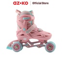 AZKO Berwyn Ukuran S Sepatu Roda Inline Skate - Pink/Hijau Inline Skates Roller Shoes Perlengkapan Olahraga