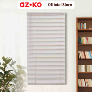 AZKO Forhom 160X220 cm Venetian Blind 25 mm - Putih Penutup Jendela Tirai Gulung Penghalang Cahaya Blind Spotlights Gorden