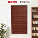 AZKO Forhom 120X220 cm Venetian Blind 25 mm - Cokelat Teak Tirai Penutup Kerai Hordeng Venetian Penghalau Cahaya Aksesoris Jendela