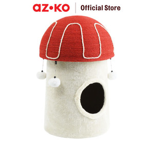 AZKO Paws N Tail 40X40X60 cm Pohon Bermain Kucing Medium Mushroom Cat Tree Toy Mainan Cakaran Garukan Kucing Scratcher Tree Tempat Memanjat Bermain Kucing