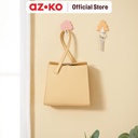 AZKO Stora Set 2 Pcs Gantungan Dinding Permanen Design Tree - Pink/Kuning Pengait Multifungsi Tembok Wall Hook Tempat Gantung Pakaian Barang Serbaguna