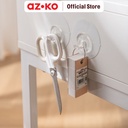 AZKO Stora Set 3 Pcs Gantungan Dinding Serbaguna Permanen Seamless - Putih Pengait Multifungsi Tembok Clothes Hook Tempat Gantung Pakaian Barang Serbaguna