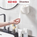 AZKO Stora Holder Tissue Roll Permanen - Putih Tempat Tissue Roll Gantungan Penyimpanan Tisyu Pengait Tisu Tembok Tissue Hook Tempat Gantung Tisue