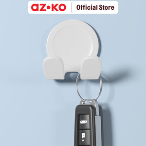 AZKO Stora Set 2 Pcs Gantungan Dinding Serbaguna Waterproof - Putih Pengait Multifungsi Tembok Clothes Hook Tempat Gantung Pakaian Barang Serbaguna