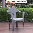 AZKO Soleil Kursi Teras Stacking Dengan Cup Holder Balcony Chair Kursi Outdoor Serbaguna Furniture Rumah Tempat Duduk Kursi Halaman Balkon