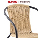 AZKO Soleil Natura Kursi Teras Bistro Wicker Balcony Chair Kursi Outdoor Serbaguna Furniture Rumah Tempat Duduk Kursi Halaman Balkon