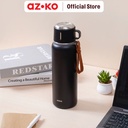 AZKO Kris 9 ml Camper Botol Vacuum Flask - Hitam Tumbler Termos Minuman Tempat Air Minum Panas Dingin Water Bottle Food Grade Perlengkapan Minum