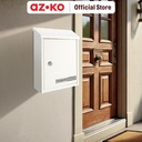 AZKO Masterspace 22X7.5X30 cm Kotak Surat Dinding - Putih Mailbox Kotak Pos Kotak Surat Tahan Cuaca