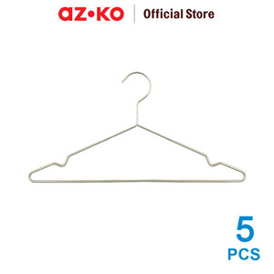 AZKO Stora 41.5 cm Set 5 Pcs Hanger Aluminium - Abu-Abu Henger Gantungan Baju Serbaguna Shirt Hook Perlengkapan Rumah Tangga