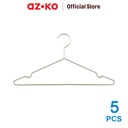 AZKO Stora 41.5 cm Set 5 Pcs Hanger Aluminium - Abu-Abu Henger Gantungan Baju Serbaguna Shirt Hook Perlengkapan Rumah Tangga