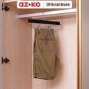 AZKO Stora 35.5 cm Hanger Aluminium Dengan Rubber - Hitam Henger Gantungan Baju Serbaguna Shirt Hook Perlengkapan Rumah Tangga
