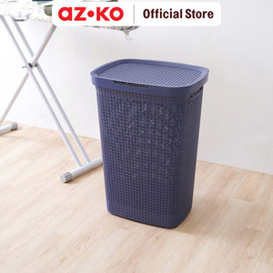 AZKO Ezy Storage Keranjang Laundry Mode - Biru Tempat Baju Pakaian Kotor Wadah Cucian Laundry Basket Perlengkapan Rumah Tangga
