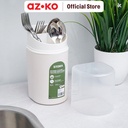 AZKO Stora Tempat Alat Makan Dengan Tutup Round Kitchen Organizer Cutlery Storage Kompartemen Alat Makan Wadah Peralatan Makan Sendok Garpu
