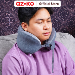 AZKO Travel Sentry Bantal Leher Travel Full Comfort Neck Cushion Travel Bantal Mobil U-Neck Car Pillow Sandaran Leher