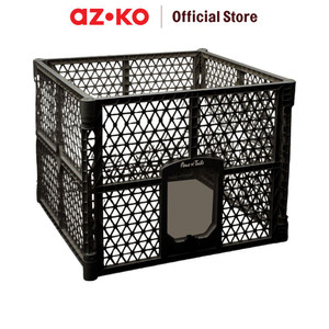 AZKO Paws N Tail Kandang Hewan Lipat Plastik Dog Cat Carrier Pet Carrier Pet Cargo Kucing Anjing Perlengkapan Hewan Peliharaan