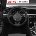 AZKO Sparco Set 3 Pcs Sarung Stir Mobil & Bantalan Bahu - Hitam Steer Cover Aksesoris Interior Mobil Case Setir Dekorasi Mobil