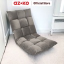 AZKO Soleil Amadeus Kursi Lesehan Lipat Velvet - Abu-Abu Floor Folding Chair Tempat Duduk Santai Kursi Lantai Rebahan Furniture Indoor Rumah