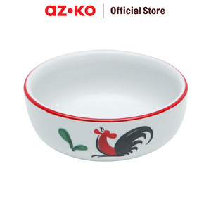 AZKO Pendopo Mangkuk Saji Sambal Kukuruyuk Keramik - Putih Mangkok Makanan Food Grade Wadah Hidangan Serving Bowl Perlengkapan Dapur Peralatan Makan