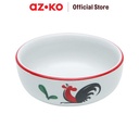 AZKO Pendopo Mangkuk Saji Sambal Kukuruyuk Keramik - Putih Mangkok Makanan Food Grade Wadah Hidangan Serving Bowl Perlengkapan Dapur Peralatan Makan